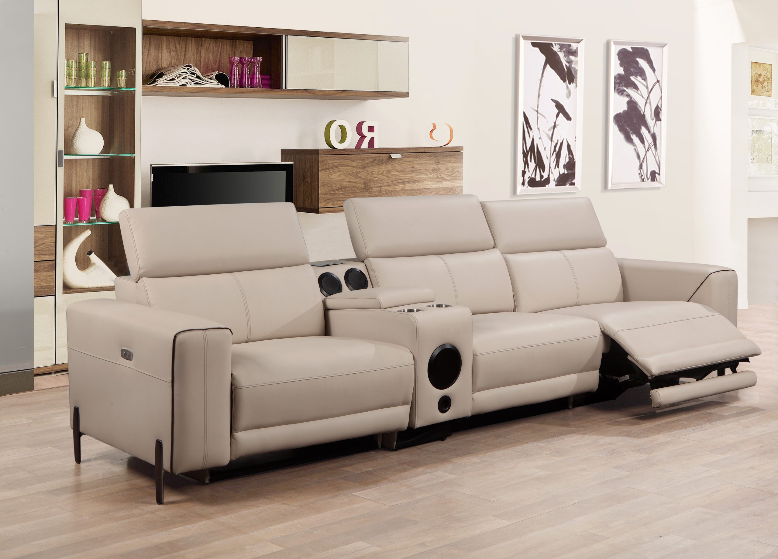 Fabric recliner sofa 