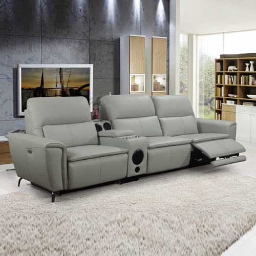 D9761ER Leather Power Recliner 4seater